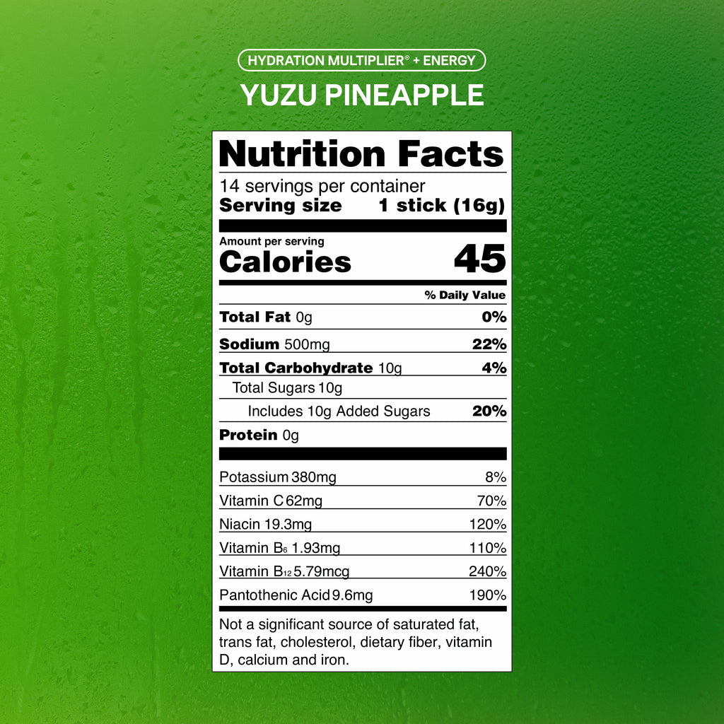 Yuzu Pineapple Hydration Multiplier® +Energy Your Next Everyday Electrolyte Pick