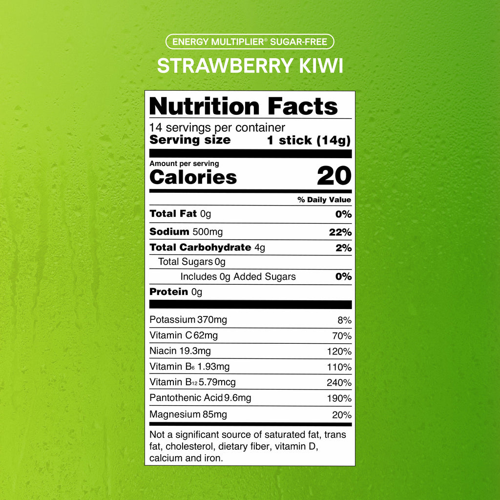 Strawberry Kiwi Hydration Sugar-Free Energy Multiplier® Electrolyte Options for Your Lifestyle
