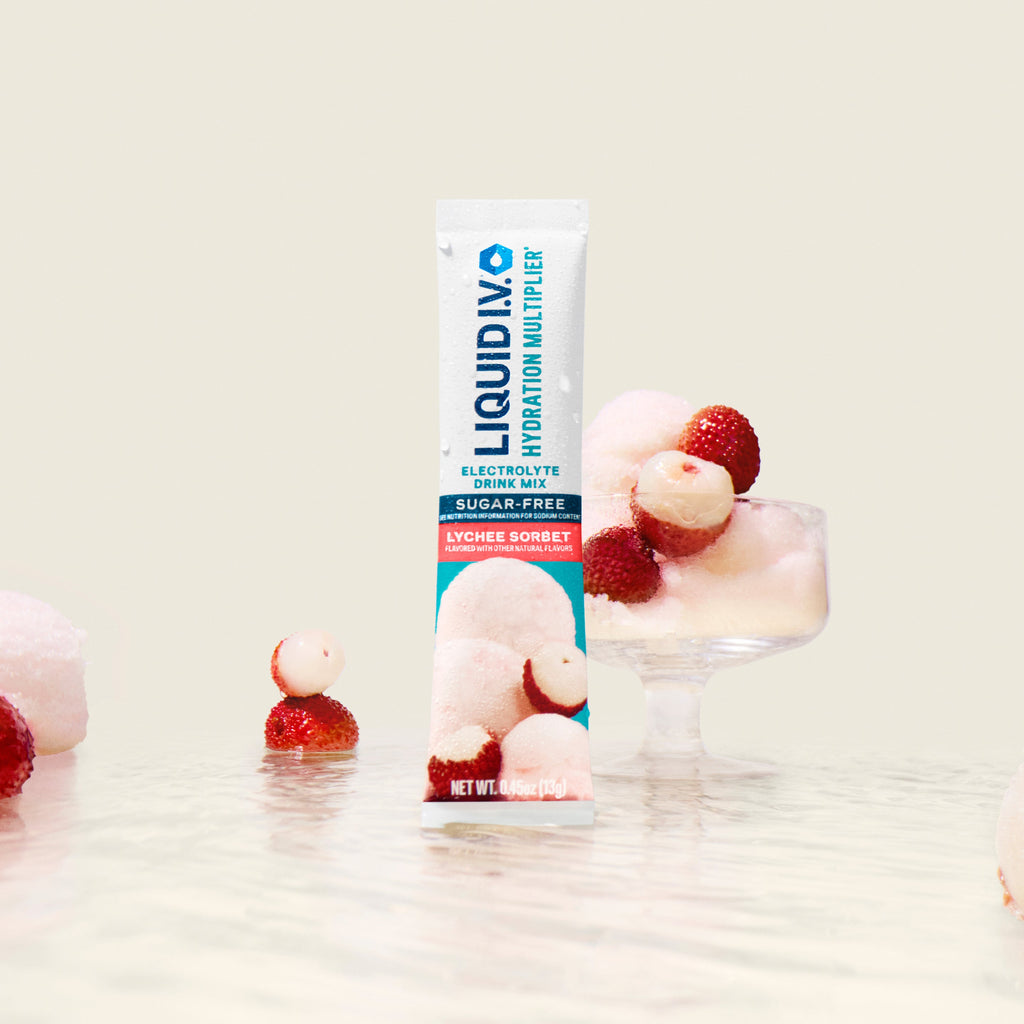 Lychee Sorbet Hydration Multiplier® Sugar-Free Make Time for a Water Break