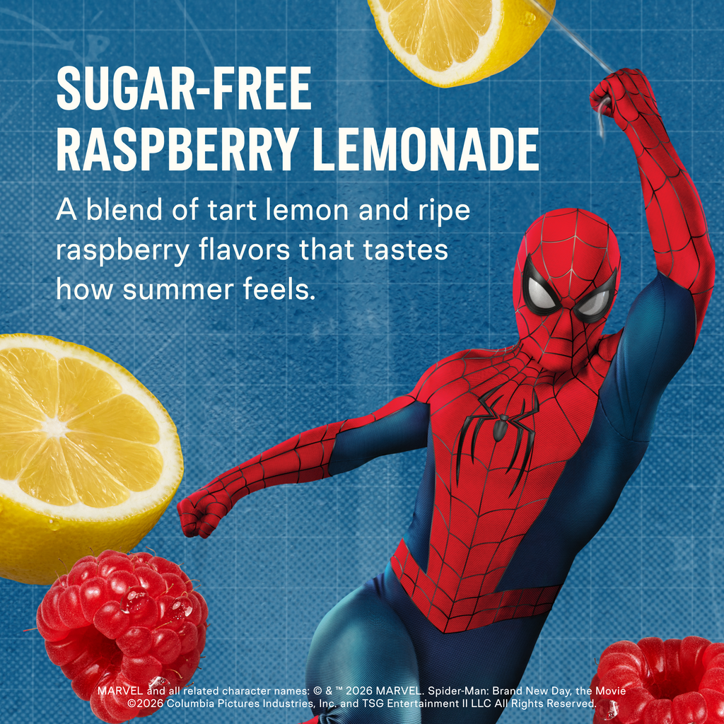 Limited Edition Spider-Man Raspberry Lemonade Hydration Multiplier® Sugar-Free Simple Electrolyte Choices