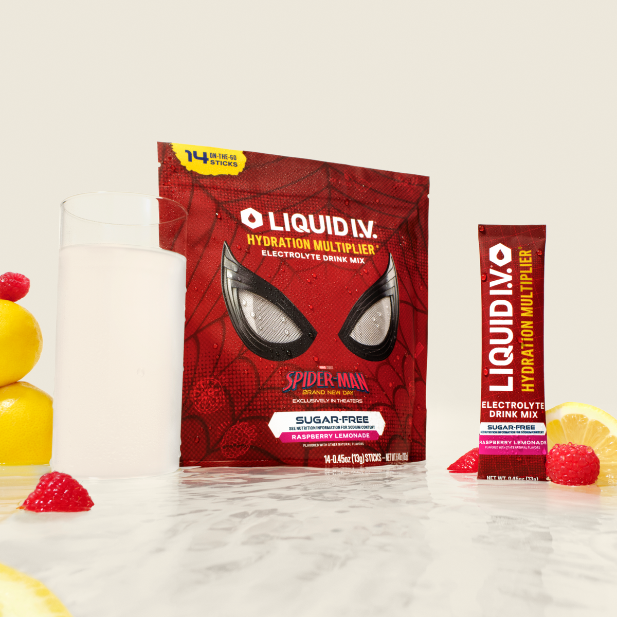 Limited Edition Spider-Man Raspberry Lemonade Hydration Multiplier® Sugar-Free Simple Electrolyte Choices