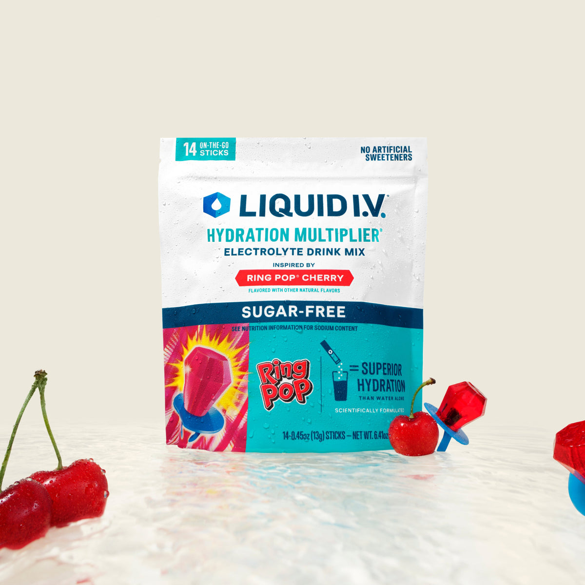 Ring Pop® Cherry Hydration Multiplier® Sugar-Free Water With Your Routine in Mind