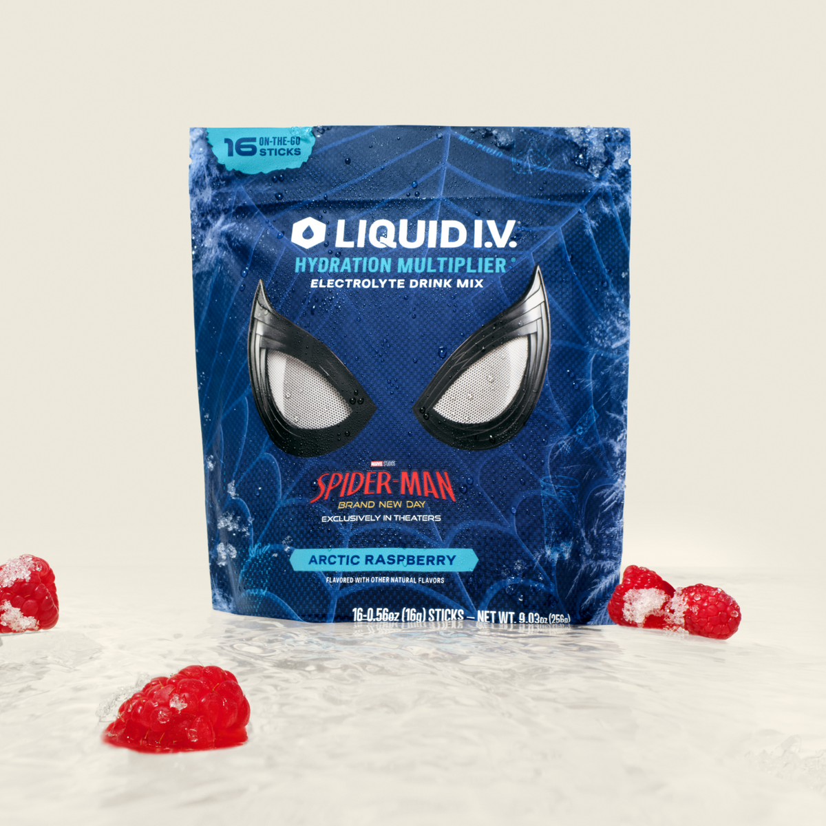 Limited Edition Spider-Man Arctic Raspberry Hydration Multiplier® Your Hydration Edit for Weekends