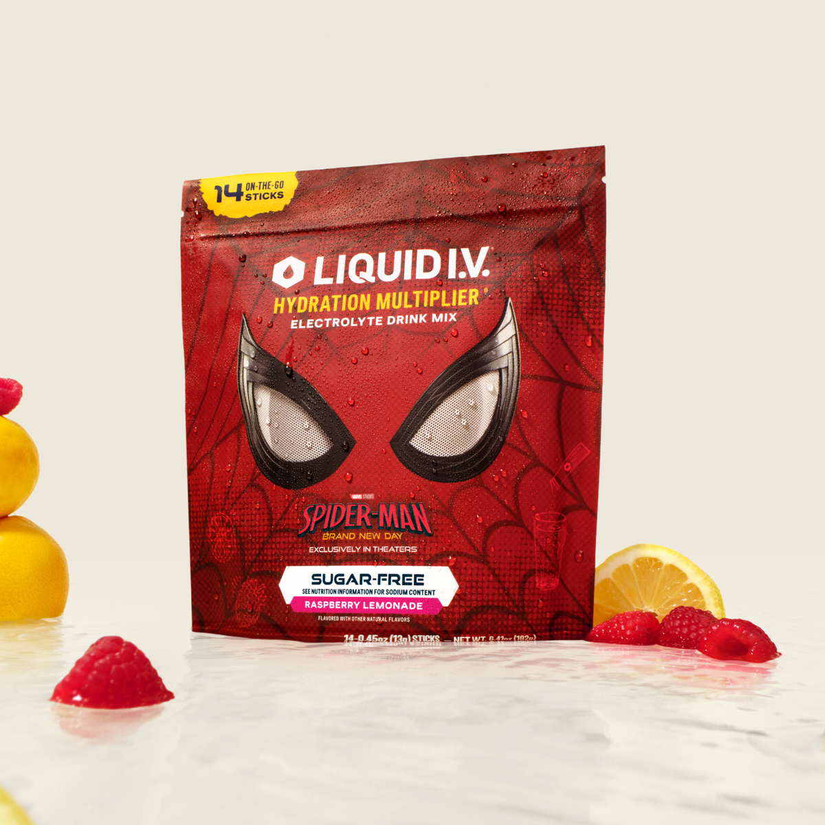 Limited Edition Spider-Man Raspberry Lemonade Hydration Multiplier® Sugar-Free Simple Electrolyte Choices