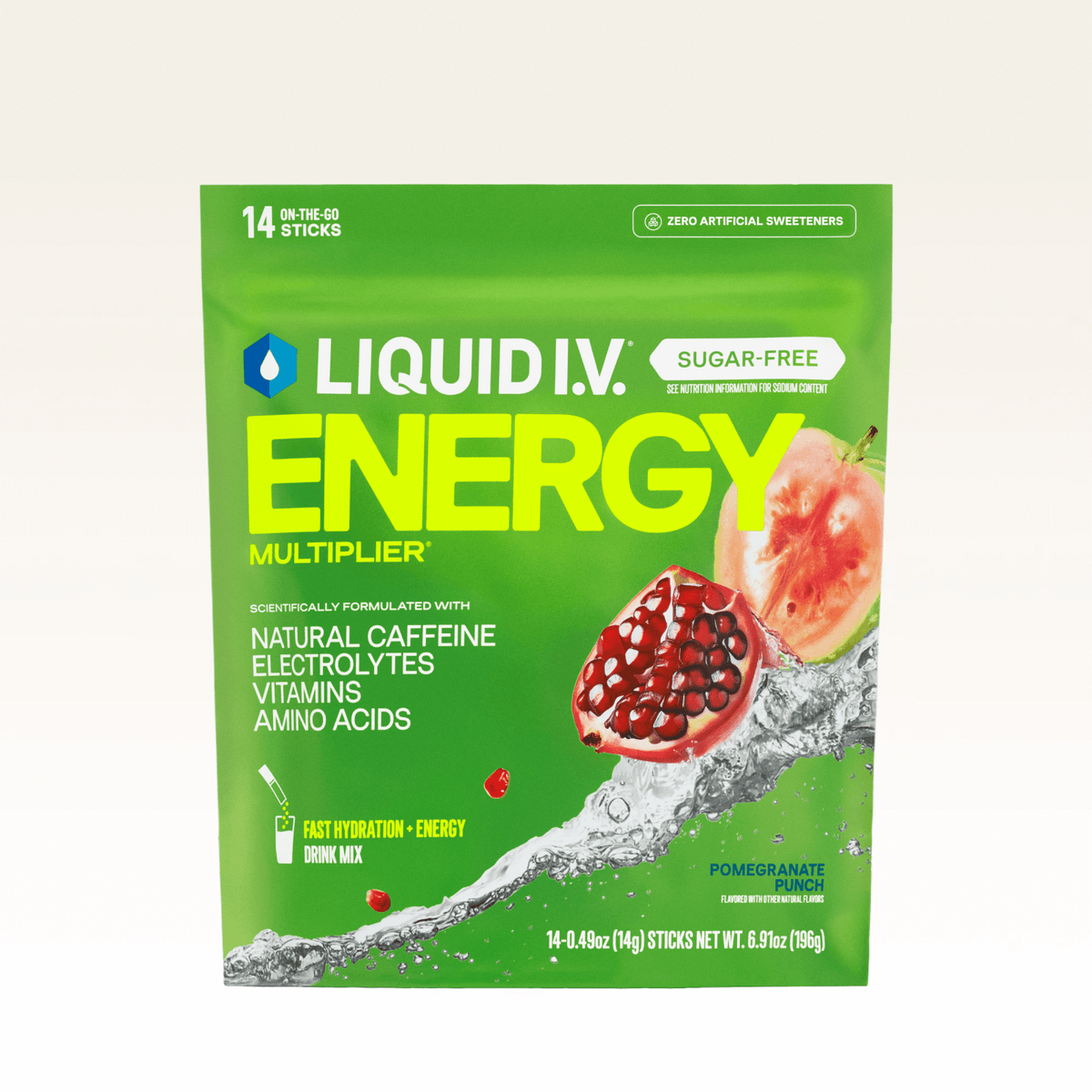 Pomegranate Punch Hydration Sugar-Free Energy Multiplier® A Hydration Choice for Travel Days